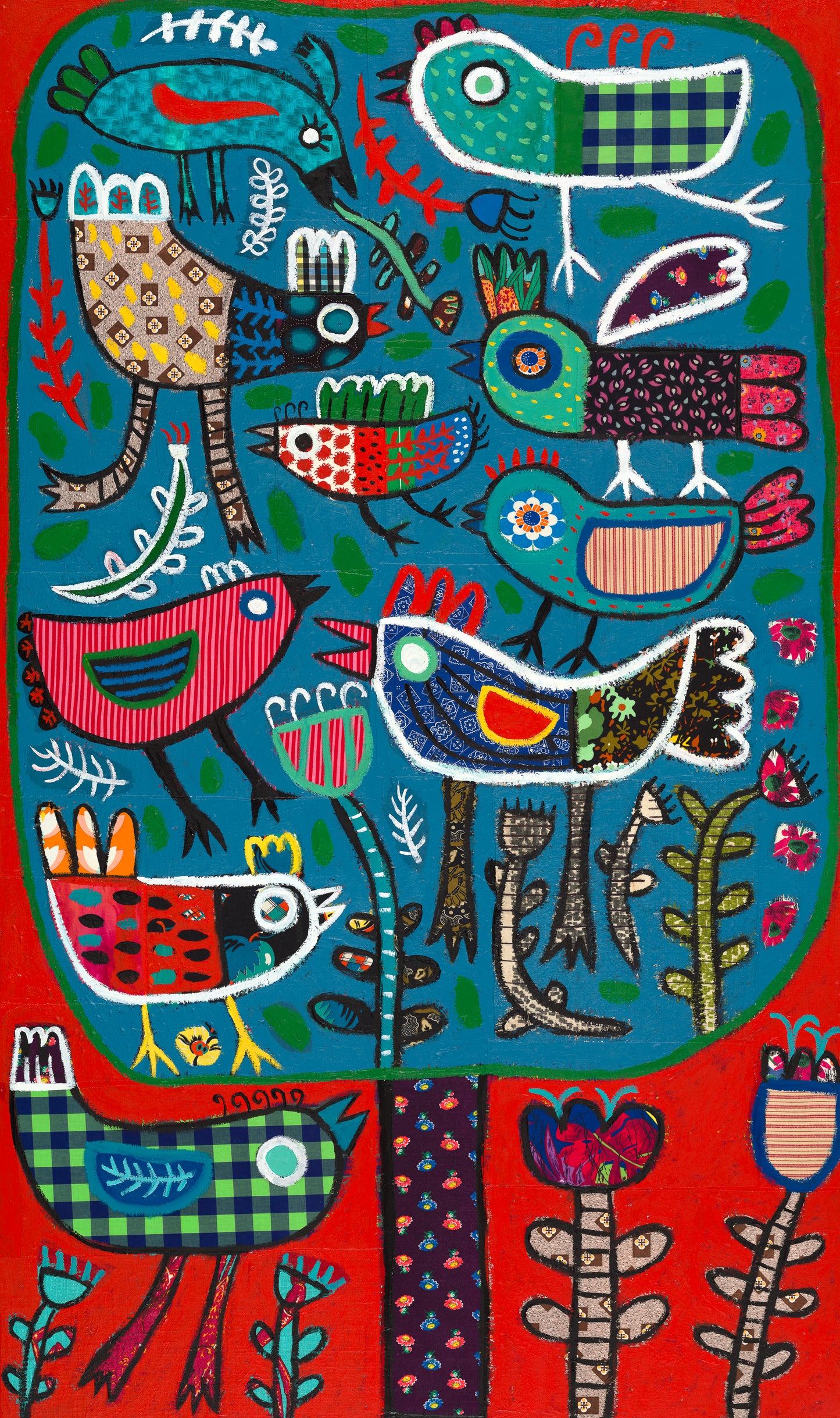 キャンバスに描かれた絵画、152x92cm