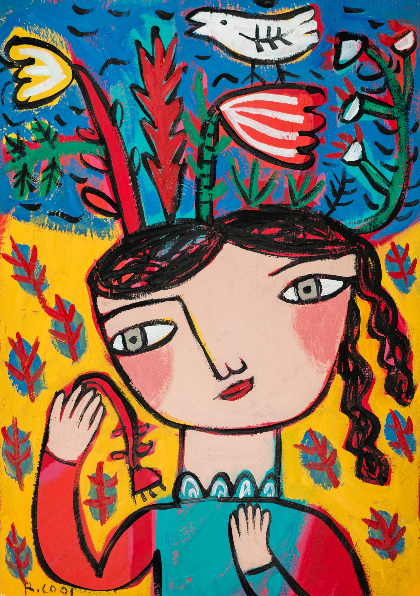 Painting on paper, 42x30cm