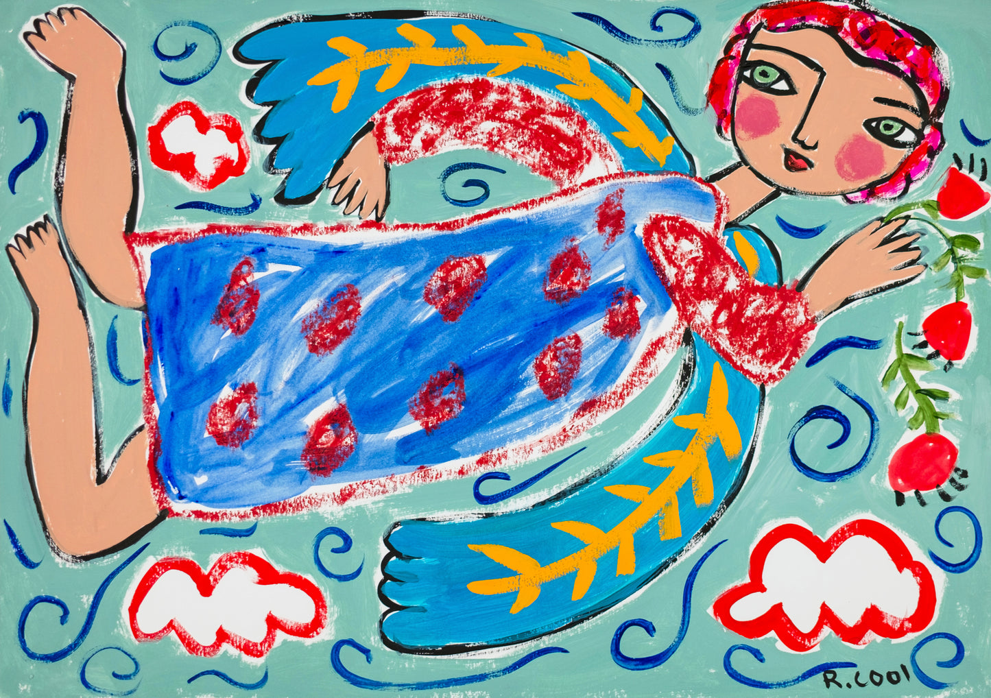 Painting on paper, 30x42cm