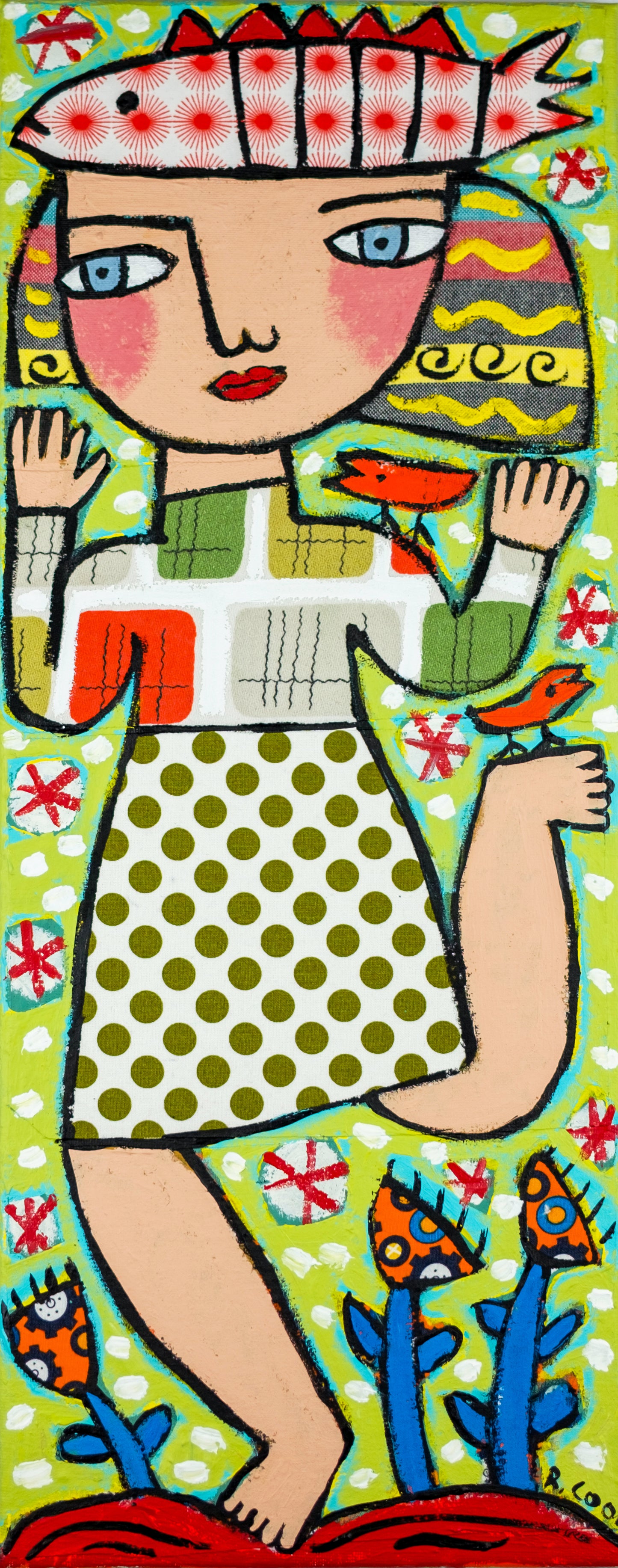 Painting on canvas, 50x20cm