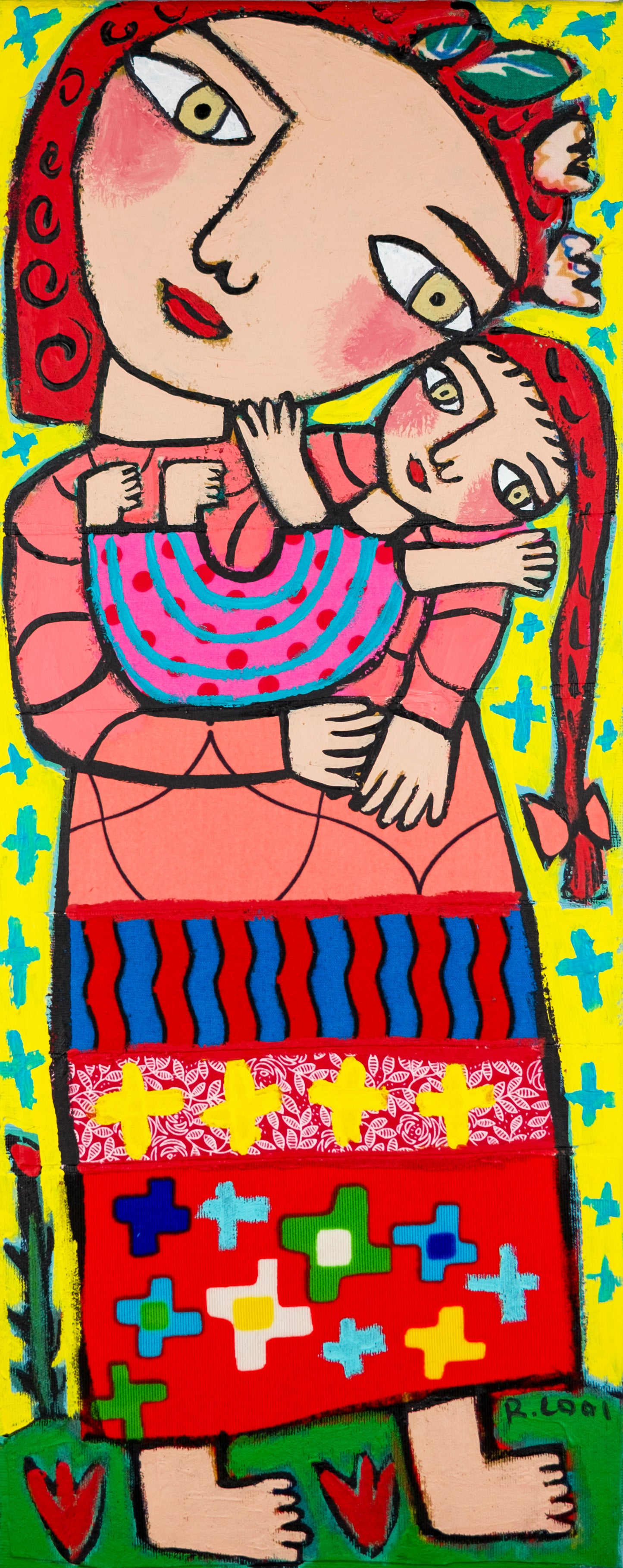 Painting on canvas, 50x20cm