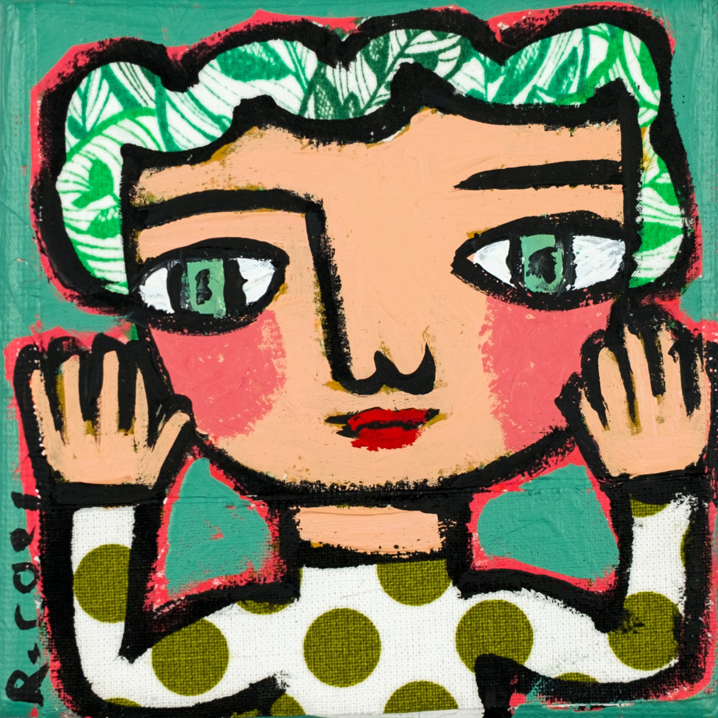 Painting on canvas, 10x10cm