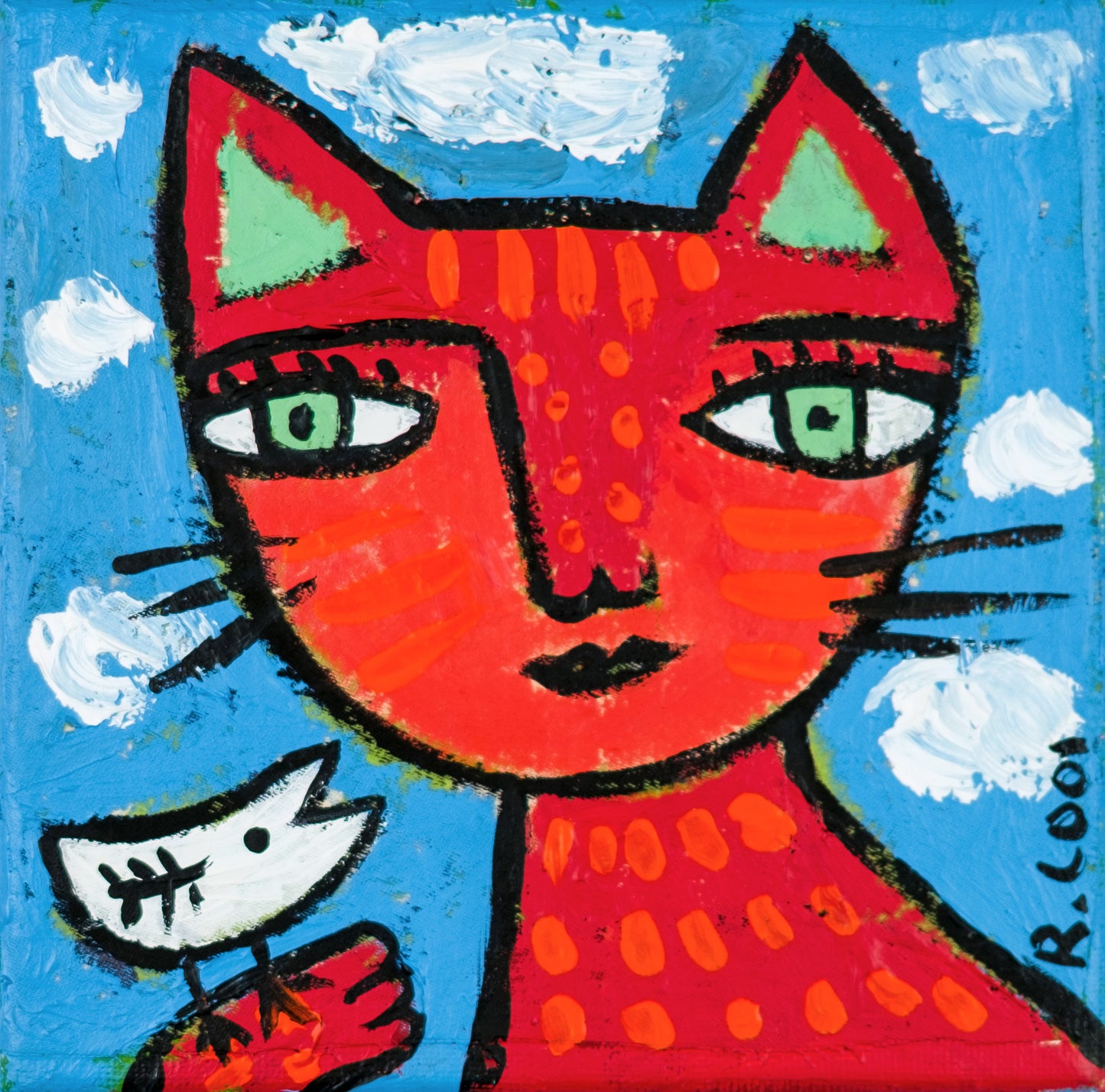 Painting on canvas, 15x15cm