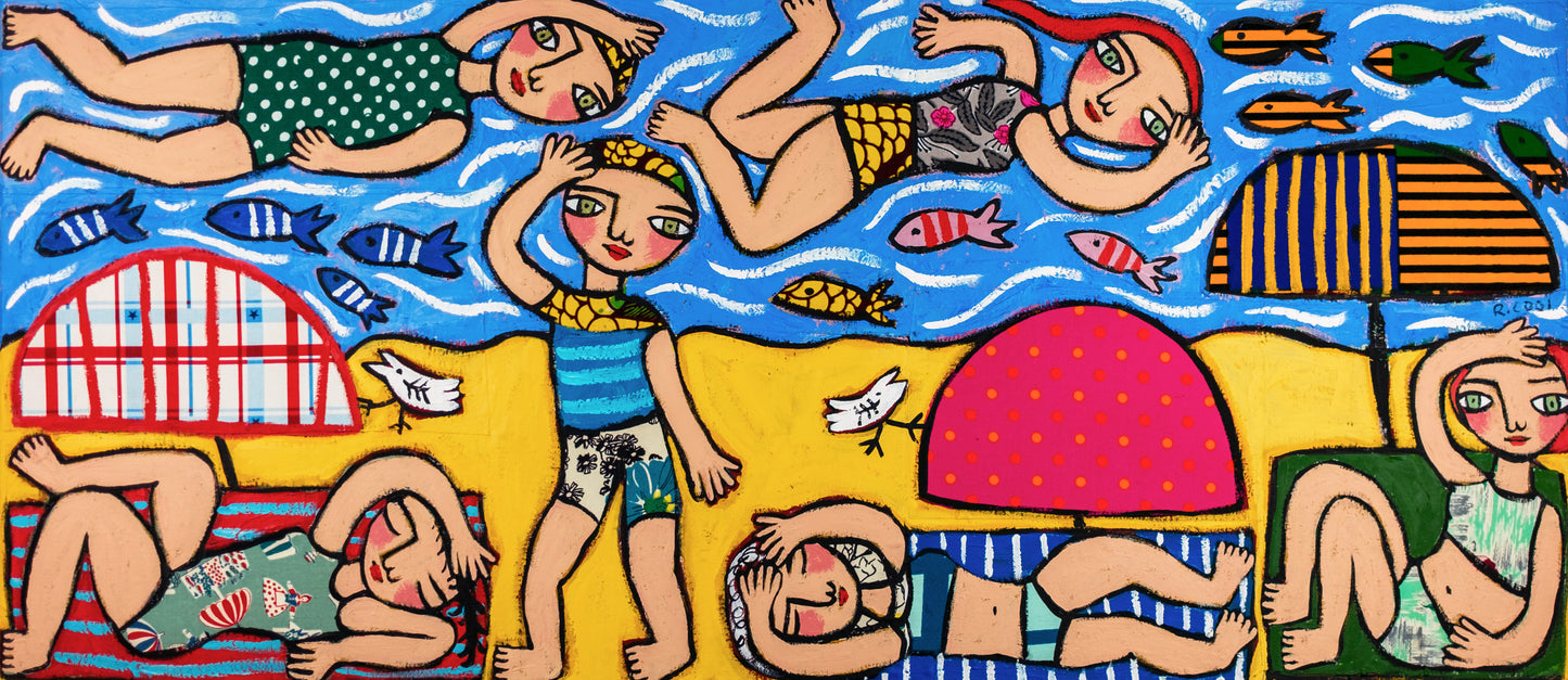 Painting on canvas, 41x91cm