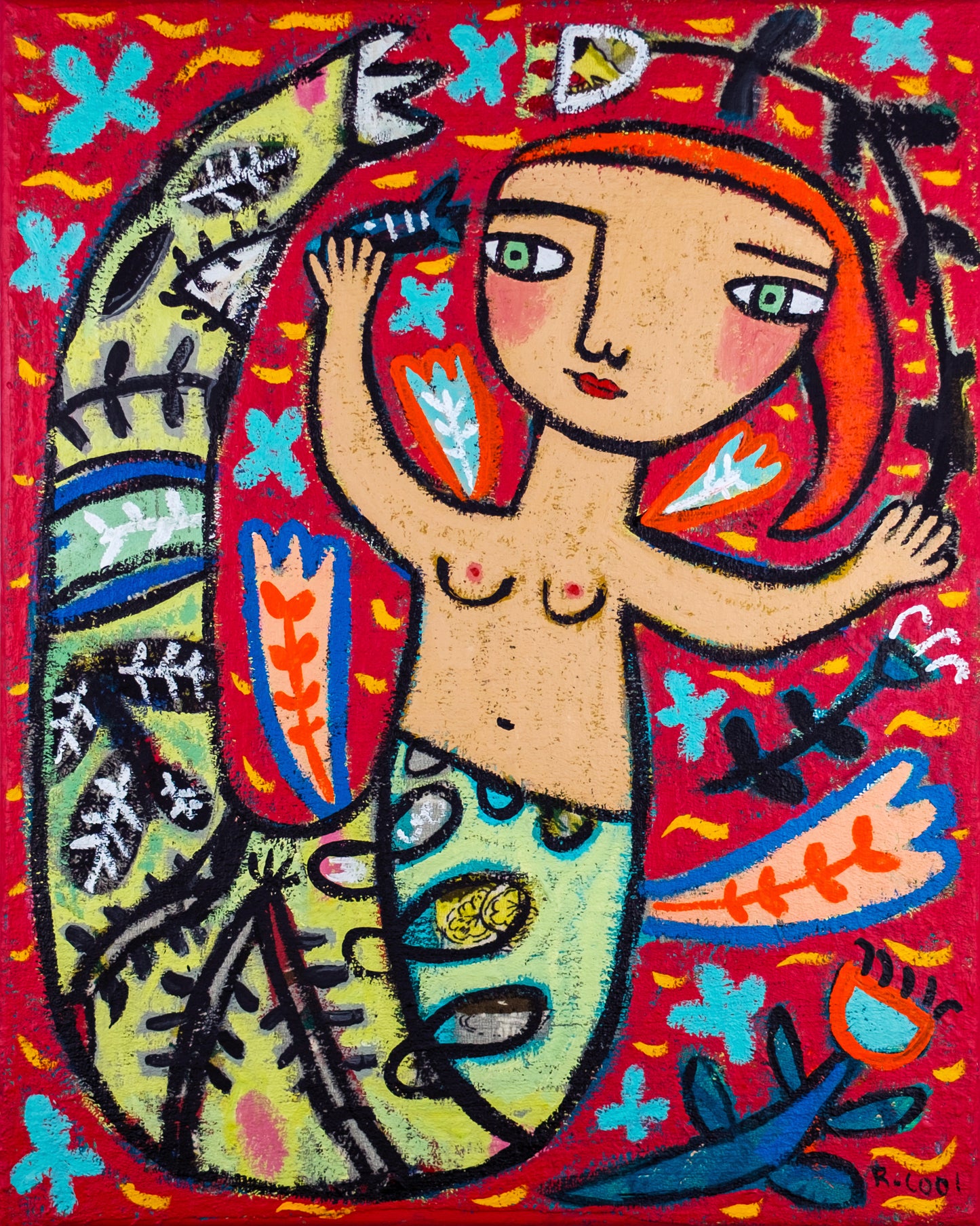 Painting on canvas, 51x41cm