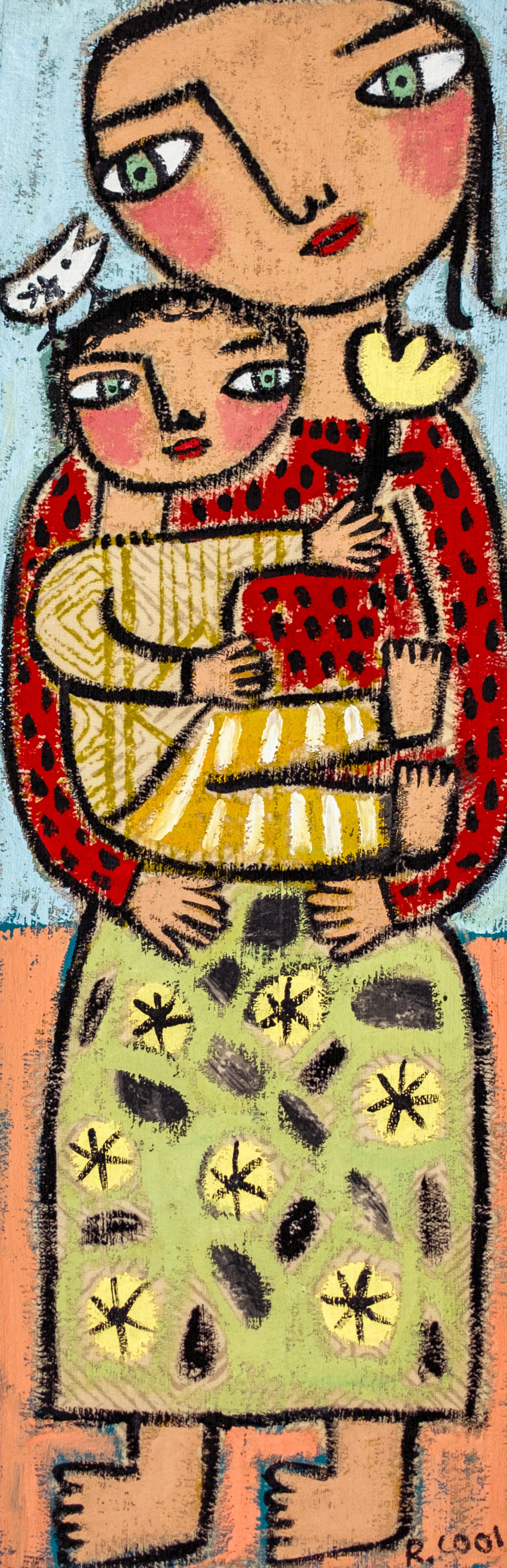 Painting on paper, 57x19cm