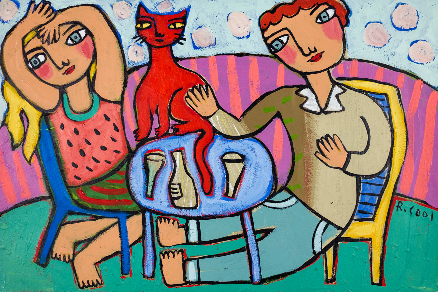 Painting on paper, 28x42cm