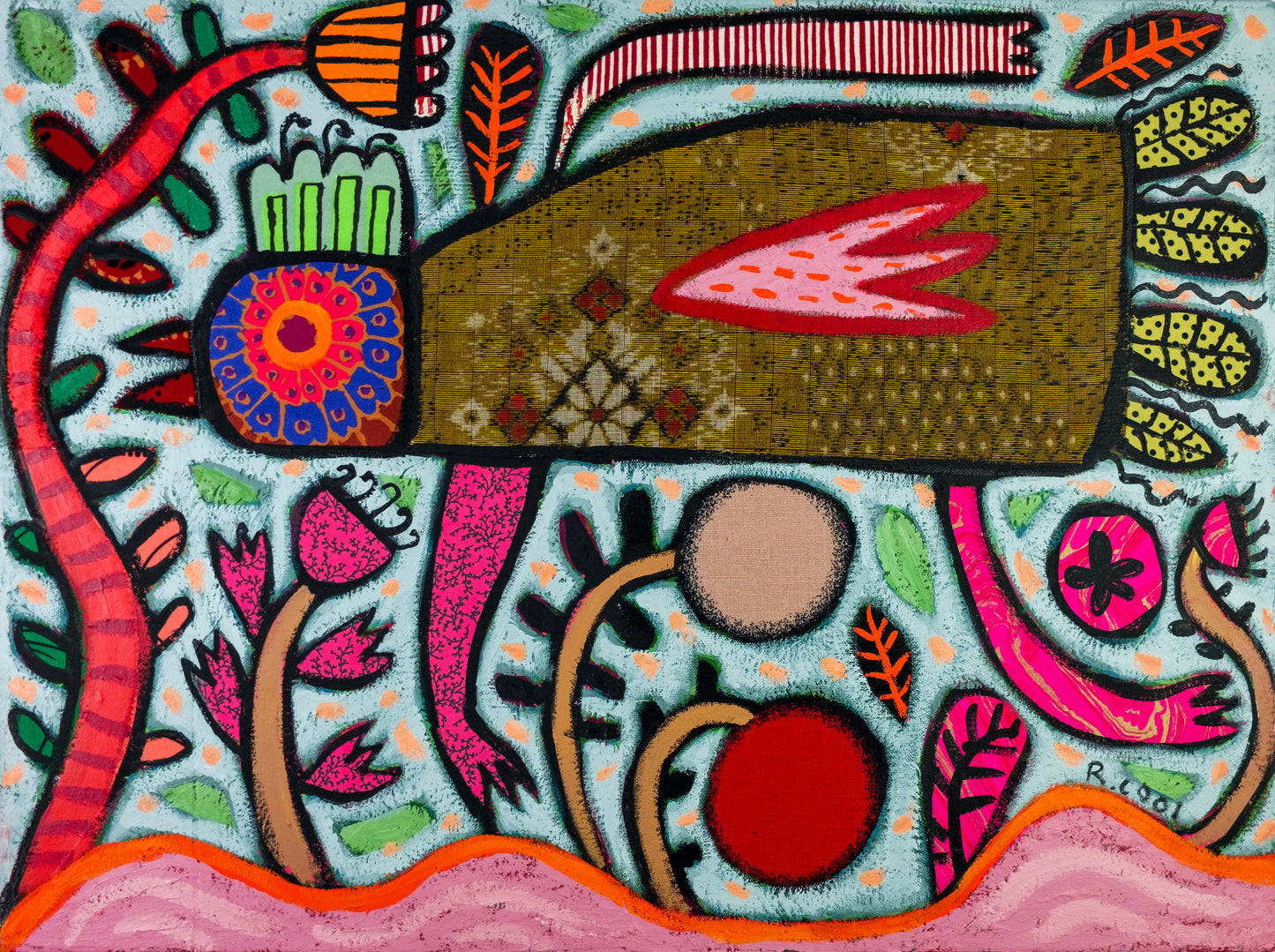 Painting on canvas, 46x61cm