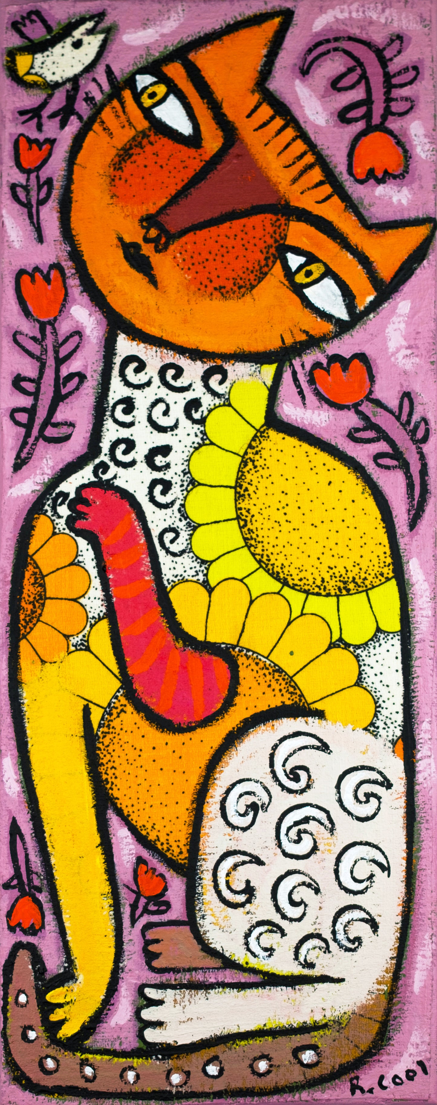 Painting on canvas, 50x20cm