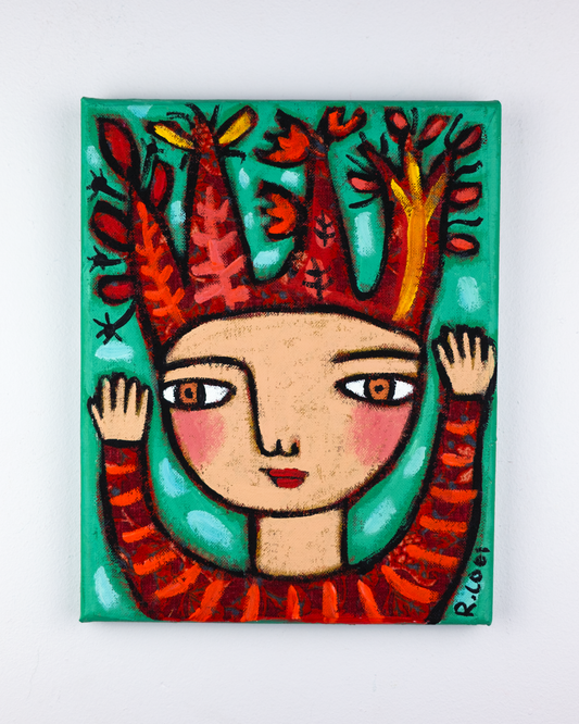 Autumn in Her Hair, 25x20cm