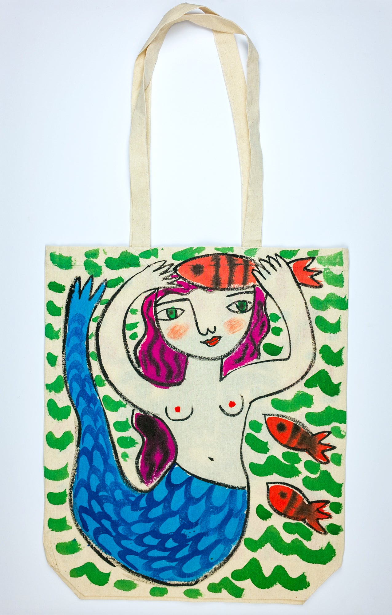 Hand-Painted Tote Bag