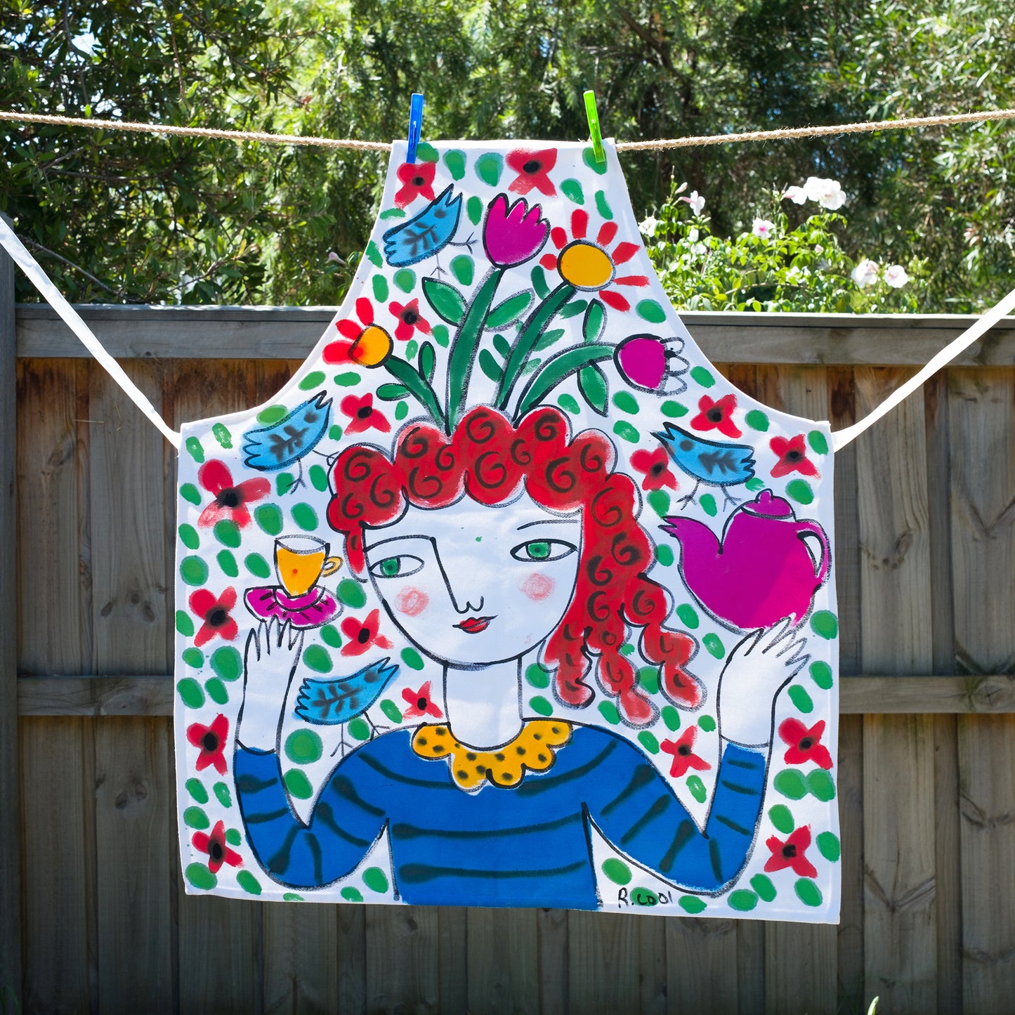 Hand-Painted Apron