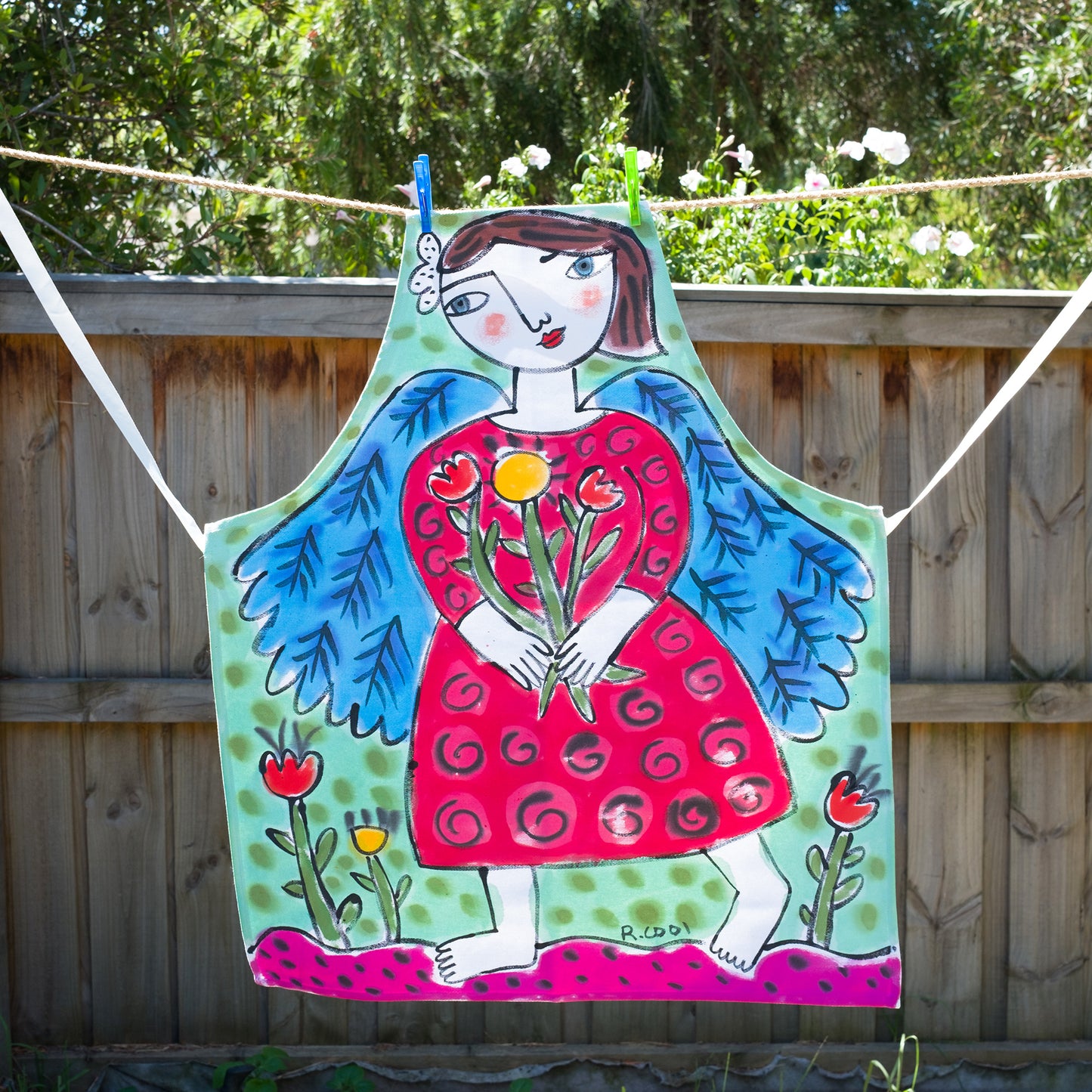 Hand-Painted Apron