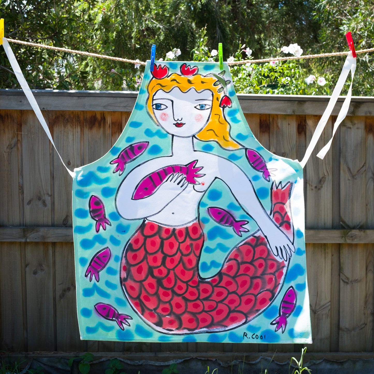 Hand-Painted Apron