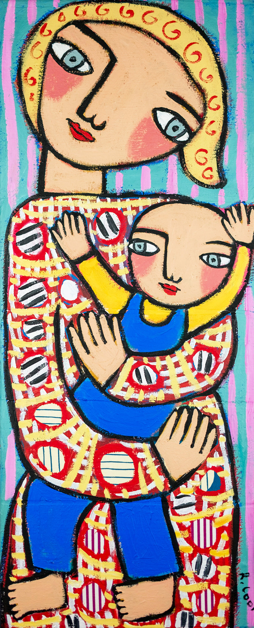 Painting on canvas, 61x25cm