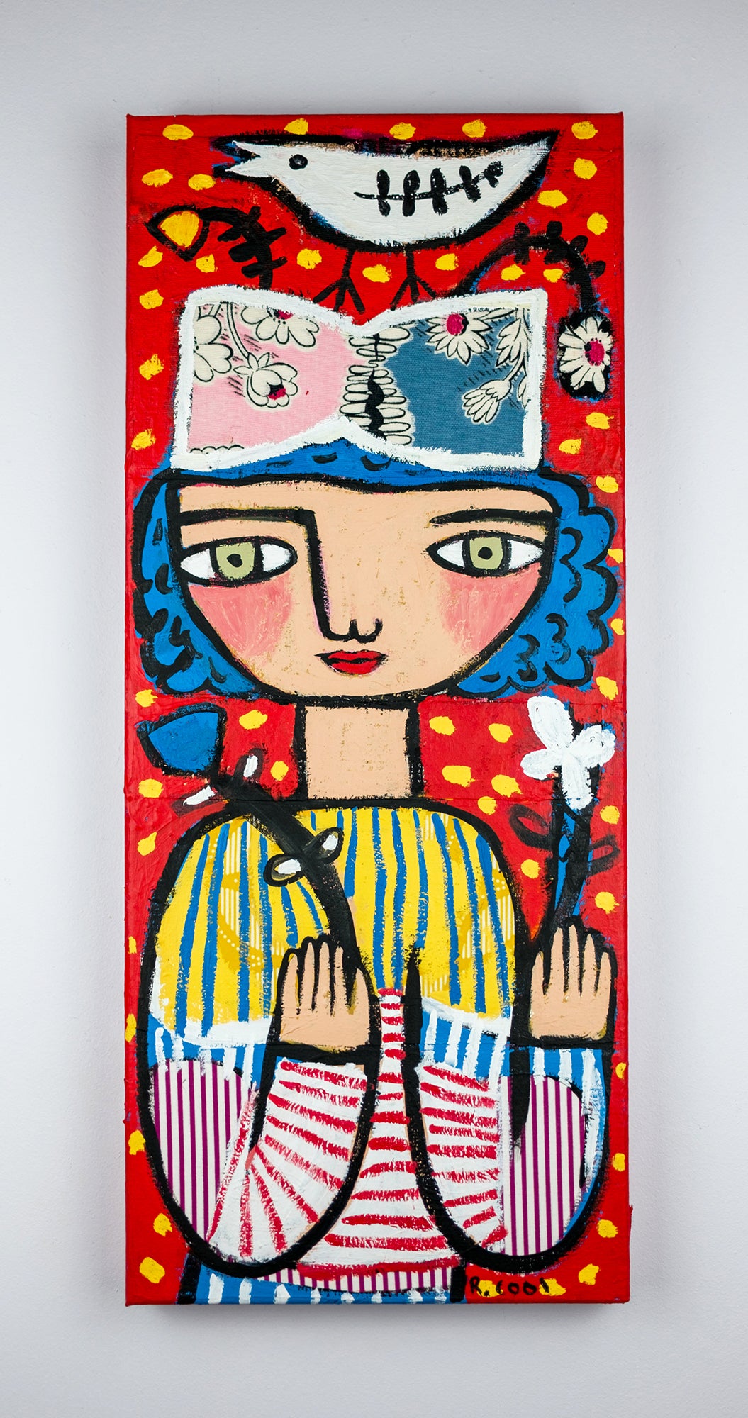 Painting on canvas, 61x25cm