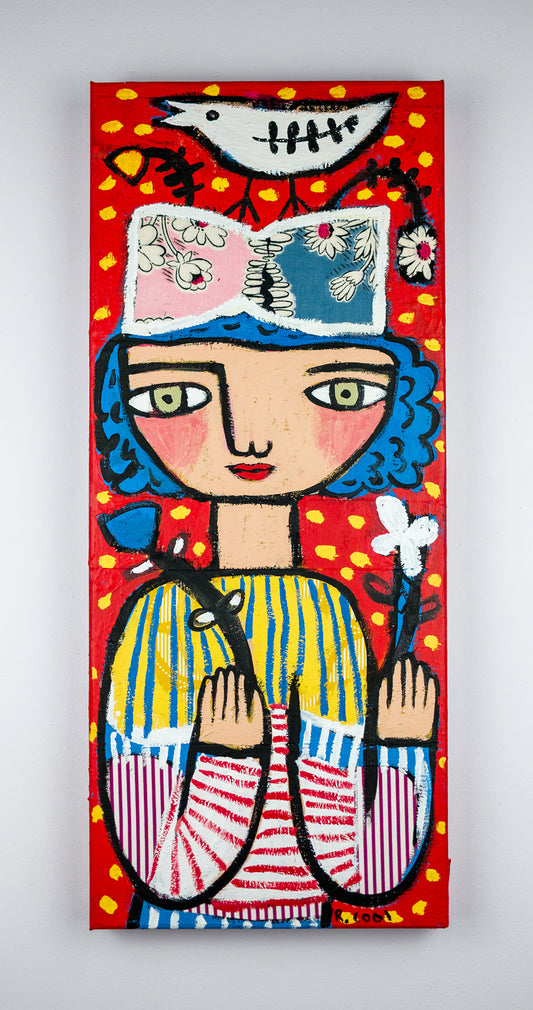 Painting on canvas, 61x25cm