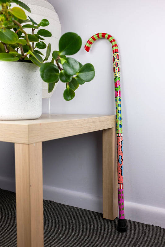 Hand-painted Walking Stick