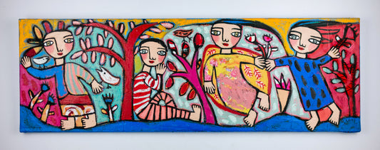 Painting on canvas, 30x90cm