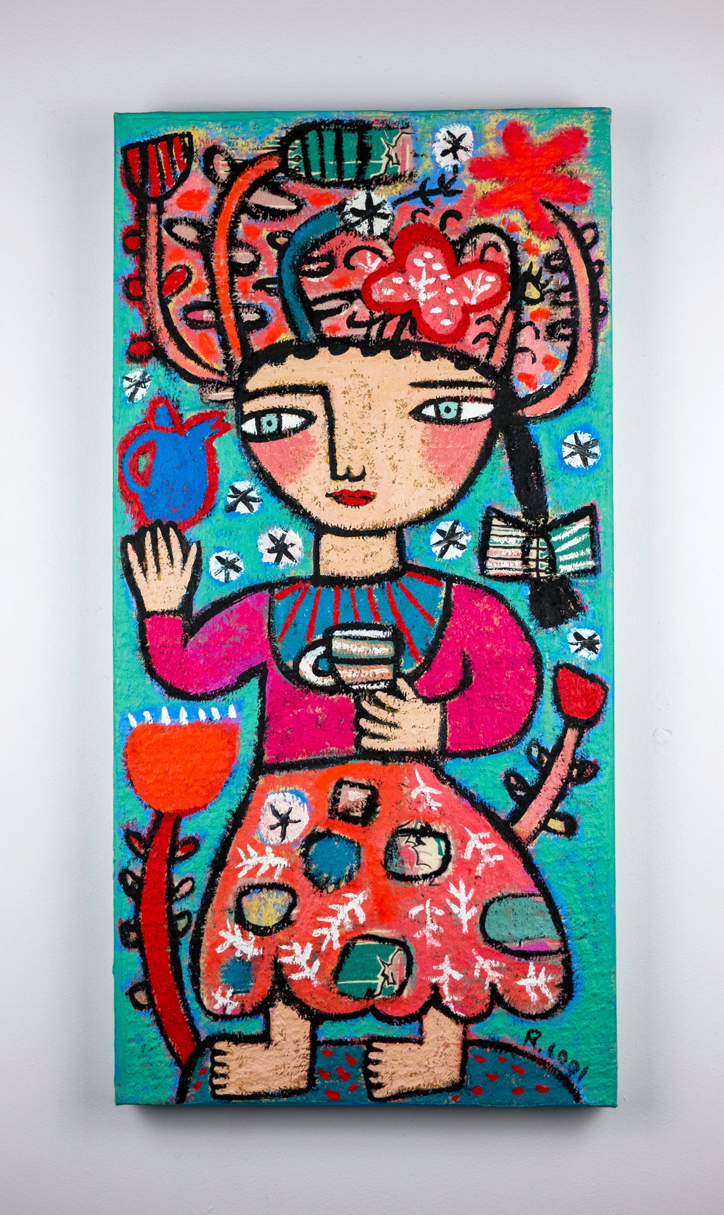 Painting on canvas, 71x35cm