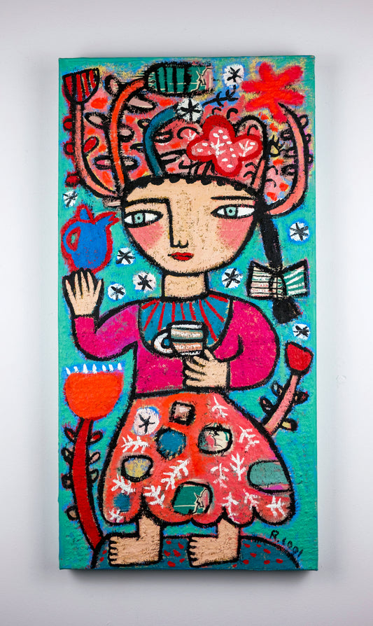 Painting on canvas, 71x35cm