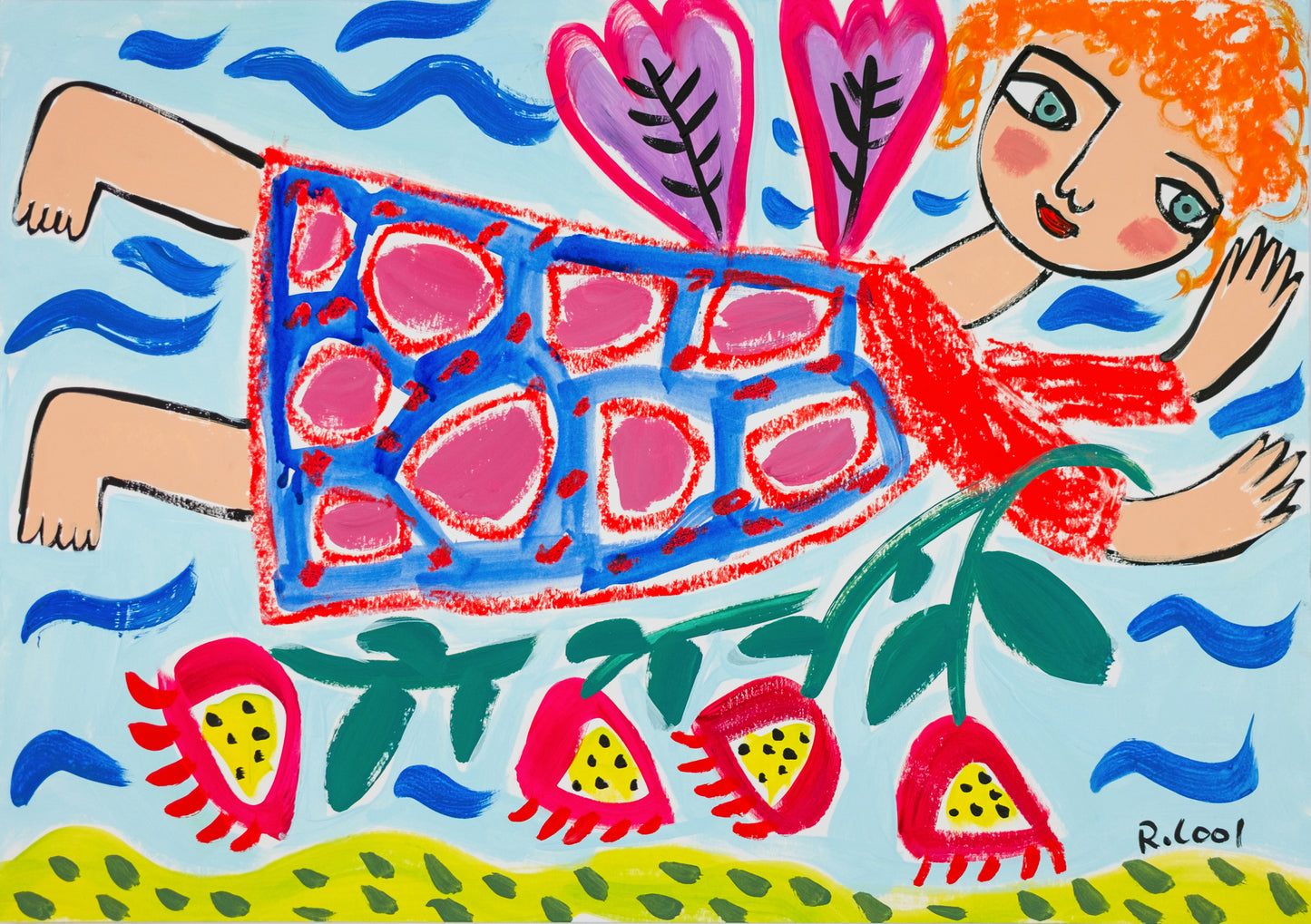 Painting on paper, 30x42cm