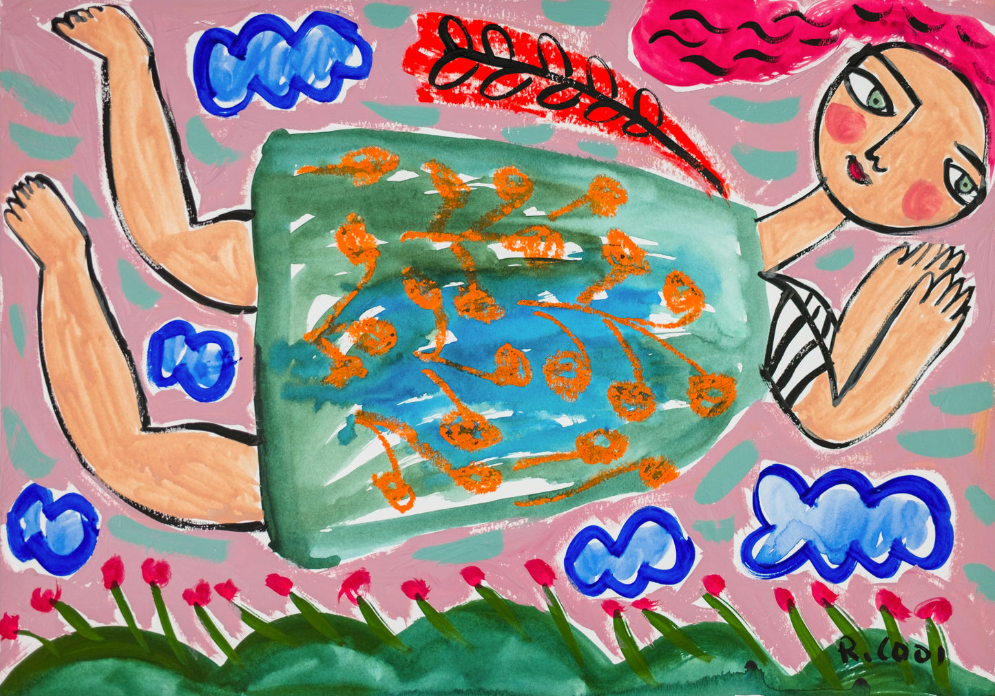 Painting on paper, 30x42cm