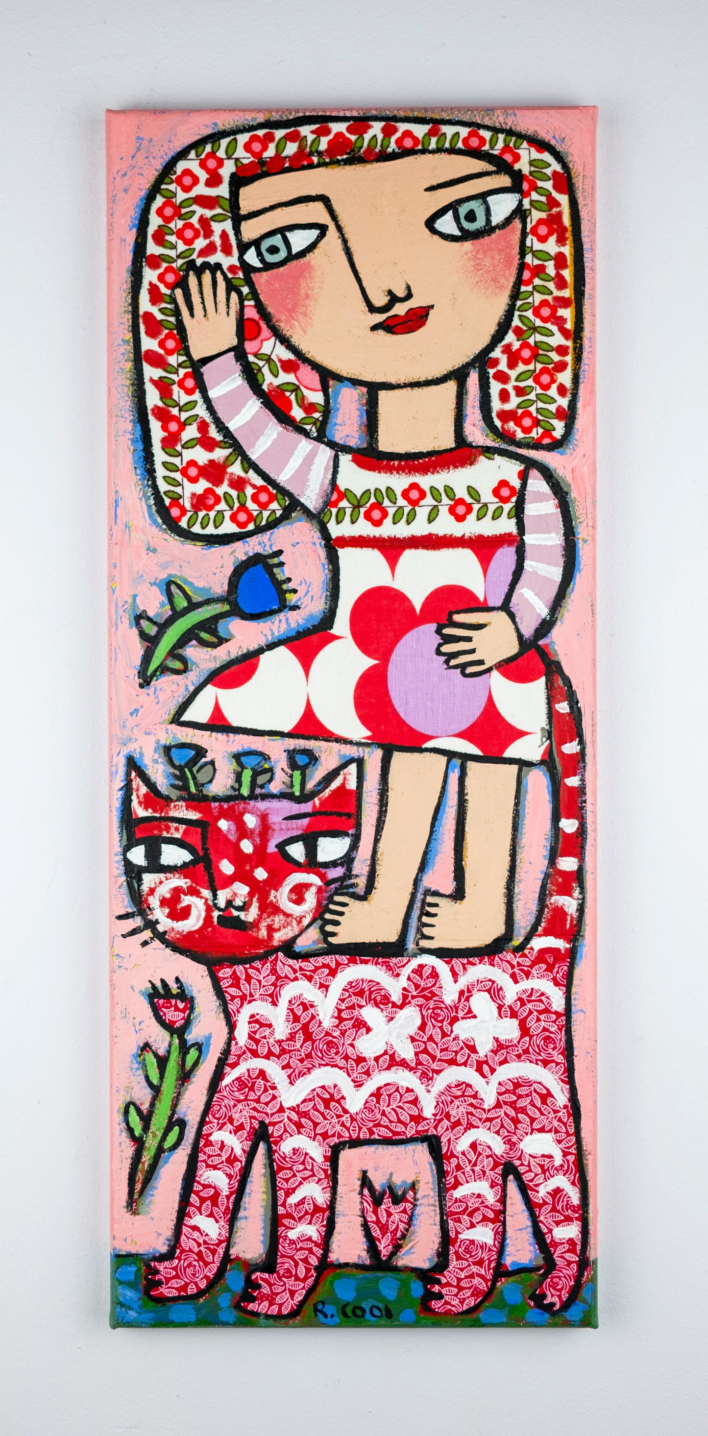 Painting on canvas, 50x20cm