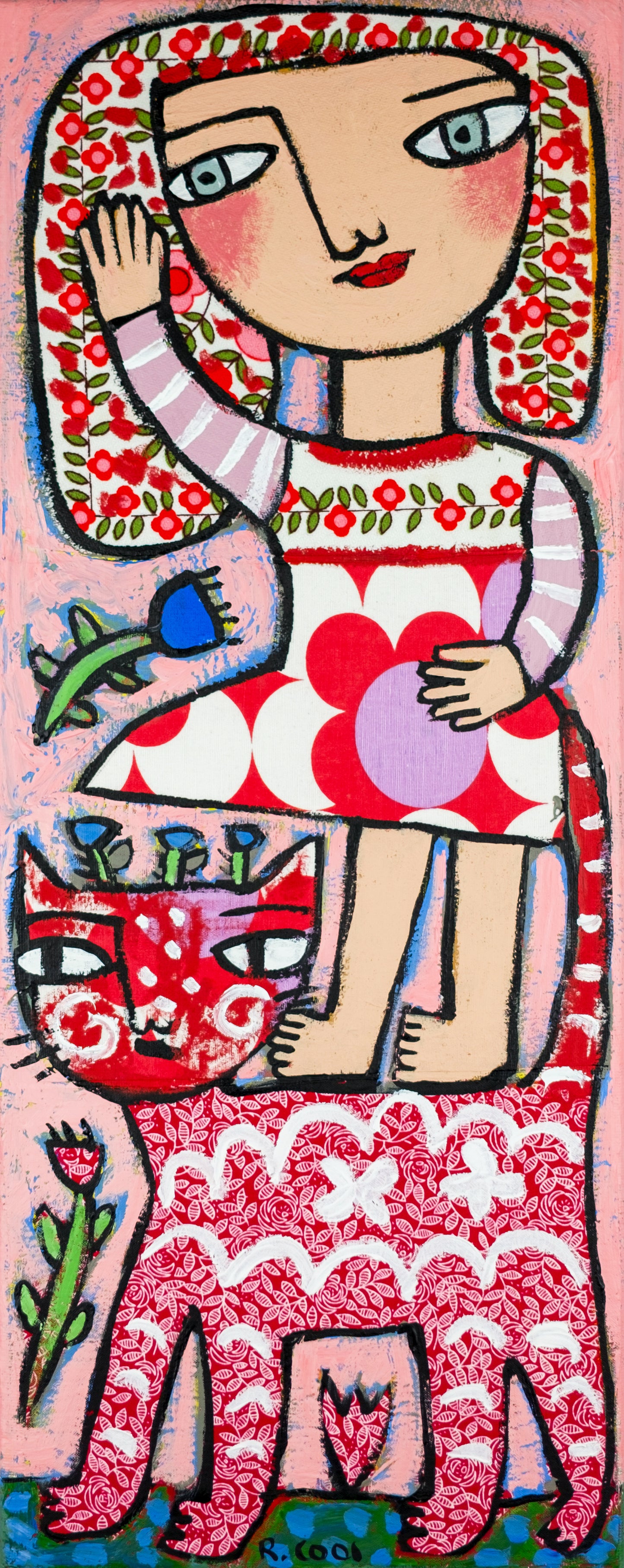 Painting on canvas, 50x20cm