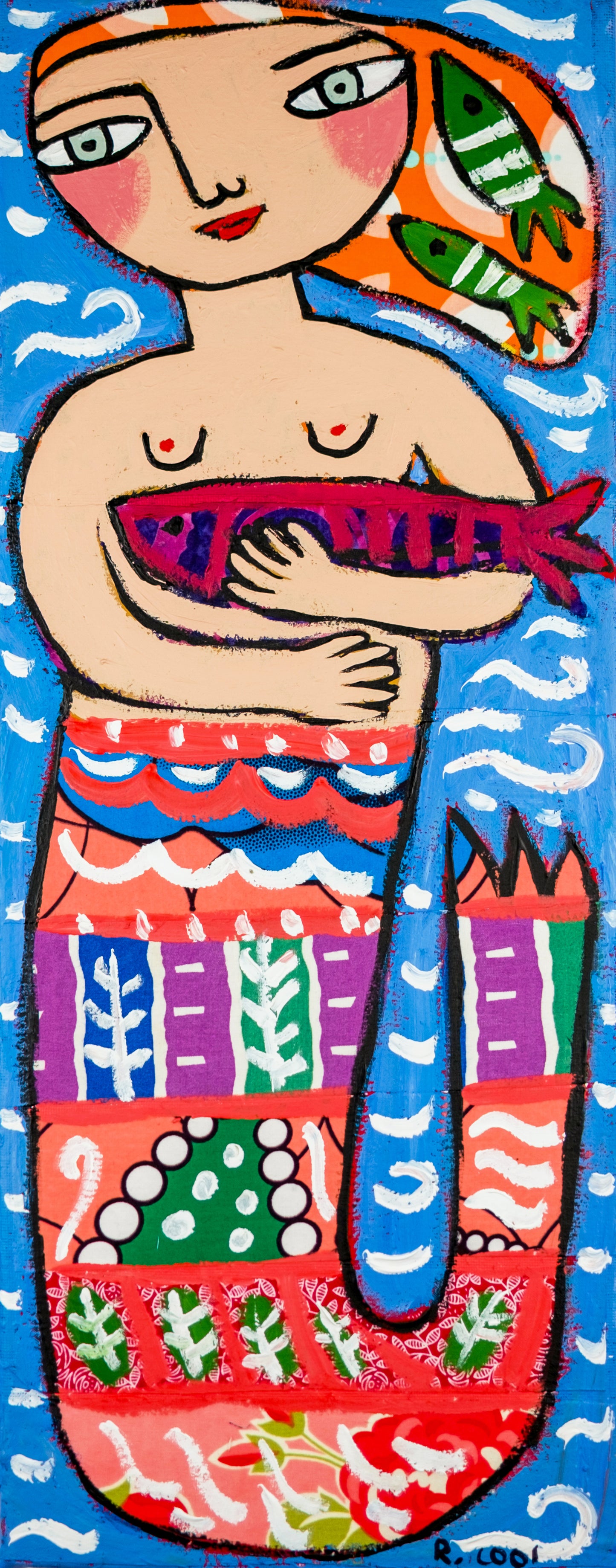 Painting on canvas, 50x20cm