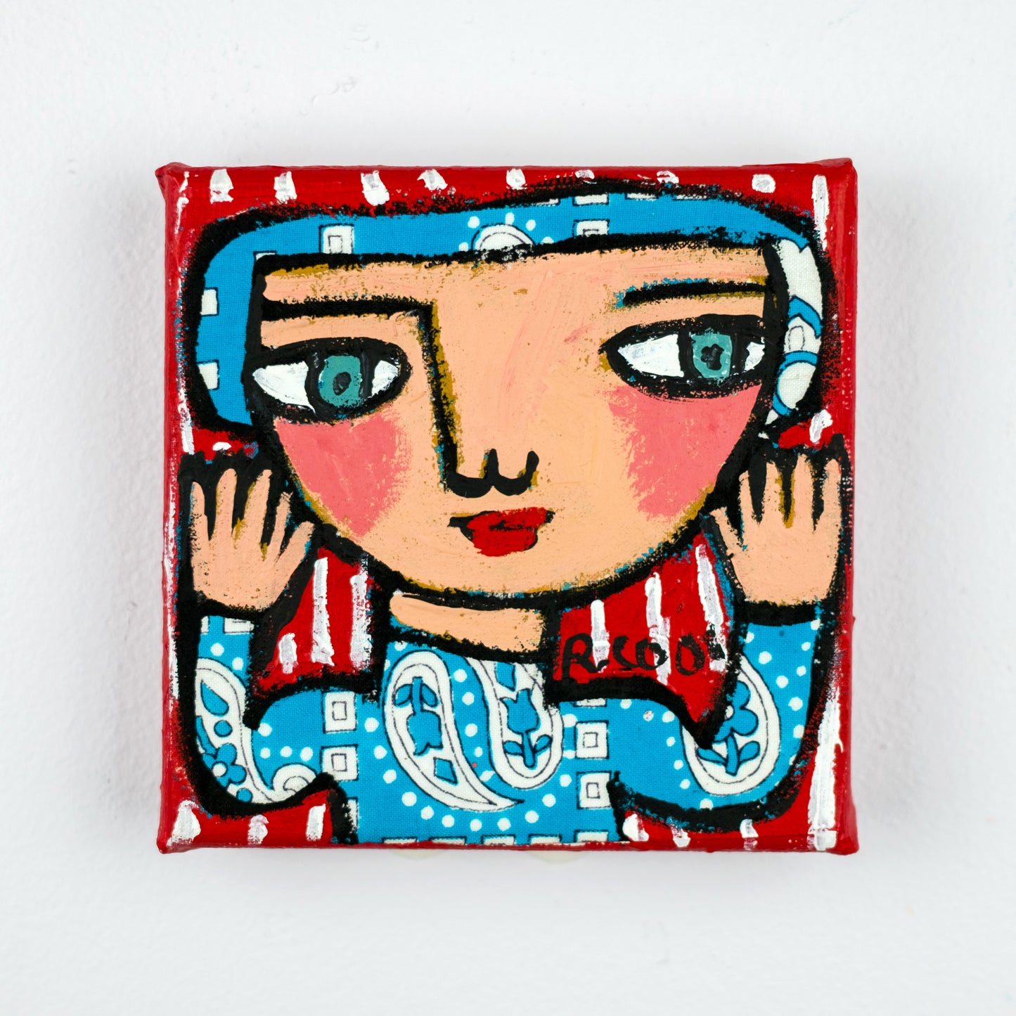 Painting on canvas, 10x10cm