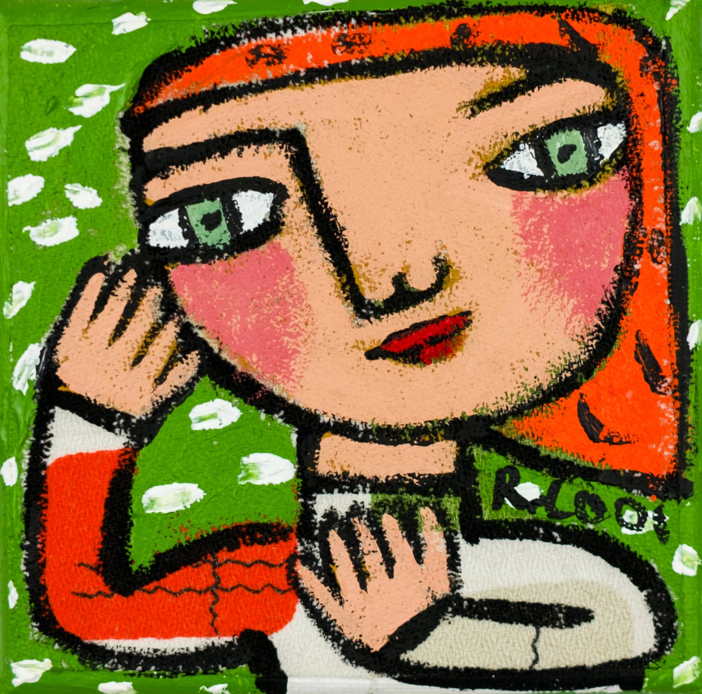 Painting on canvas, 10x10cm