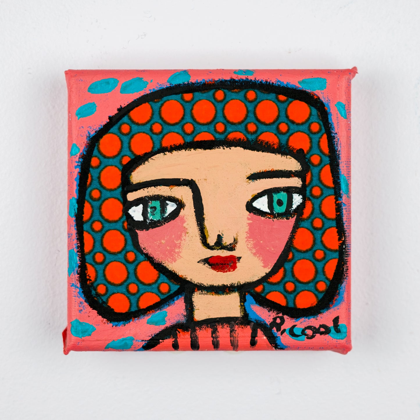 Painting on canvas, 10x10cm