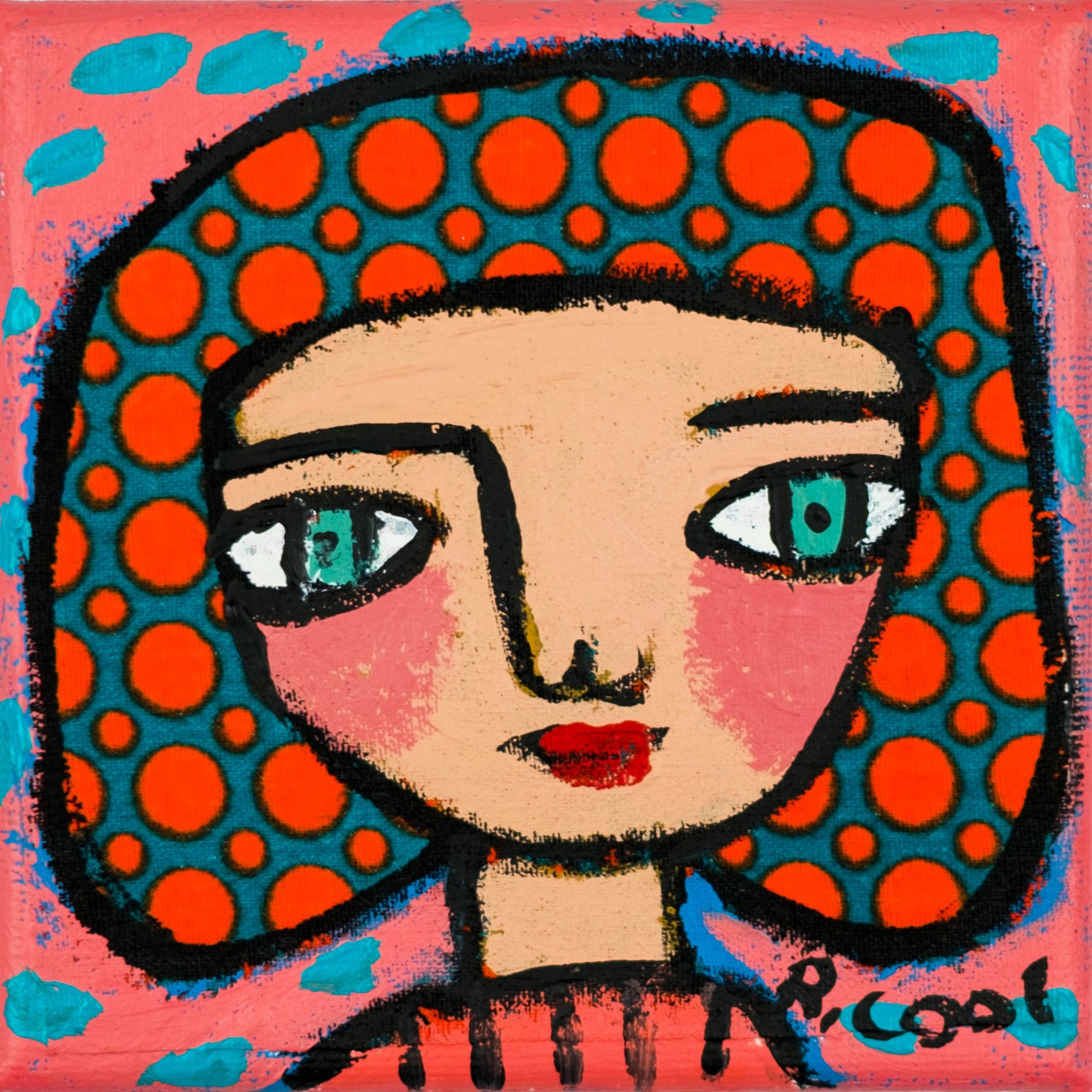 Painting on canvas, 10x10cm