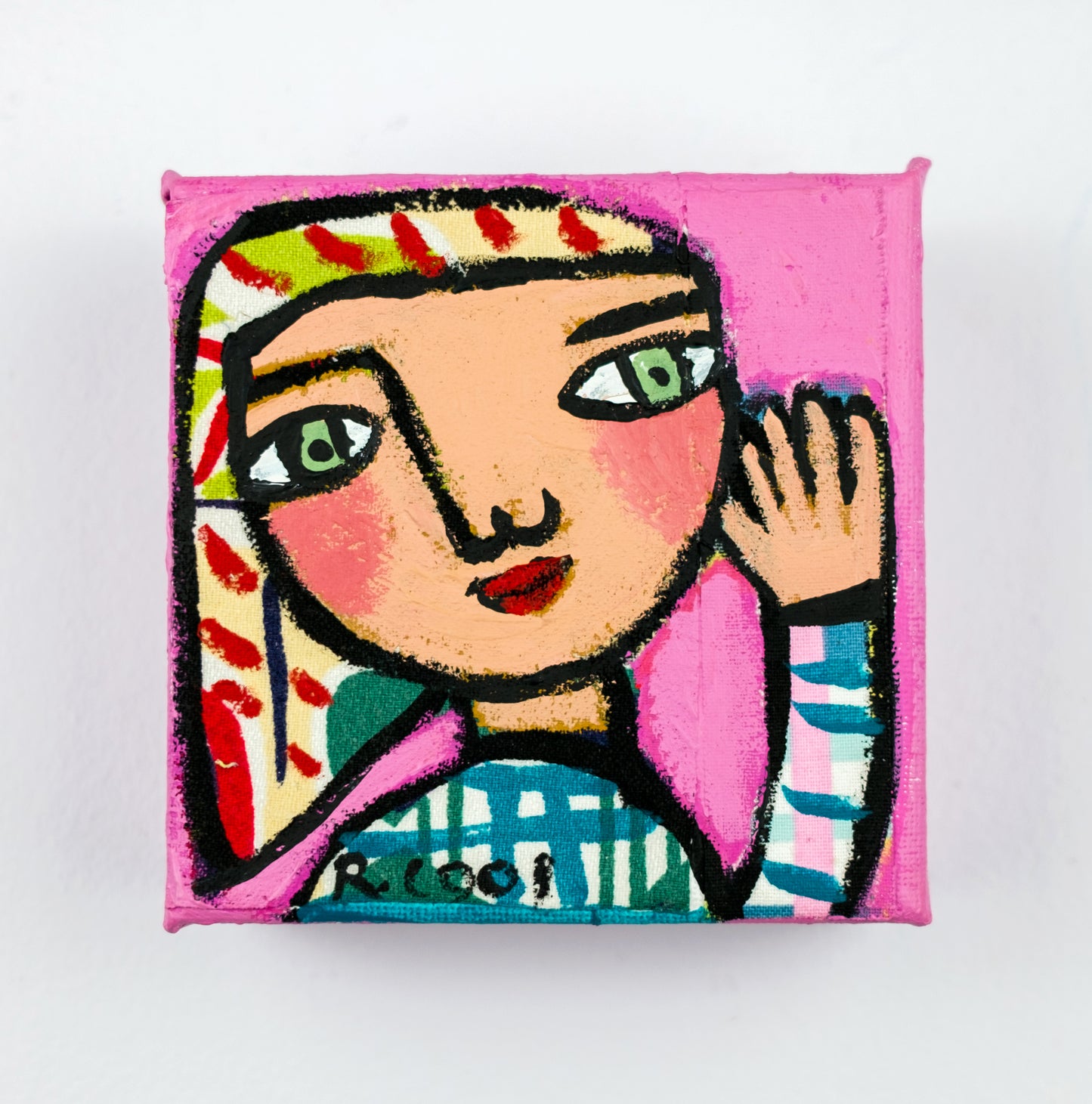 Painting on canvas, 10x10cm