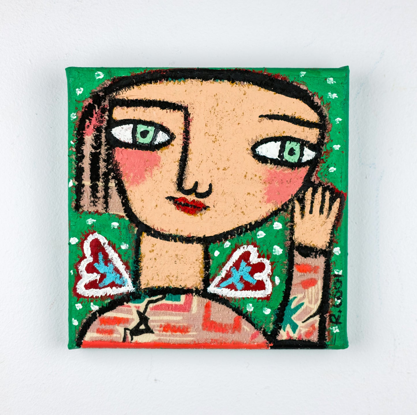 Painting on canvas, 15x15cm