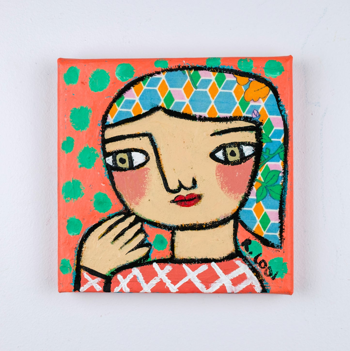 Painting on canvas, 15x15cm