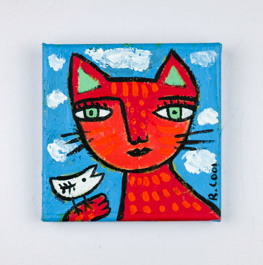 Painting on canvas, 15x15cm