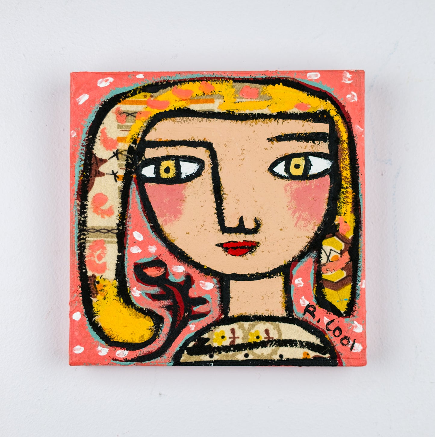 Painting on canvas, 15x15cm