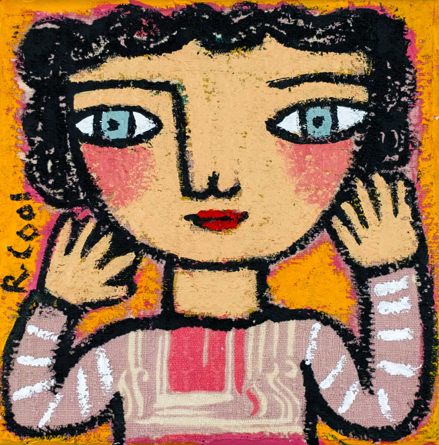 Painting on canvas, 15x15cm