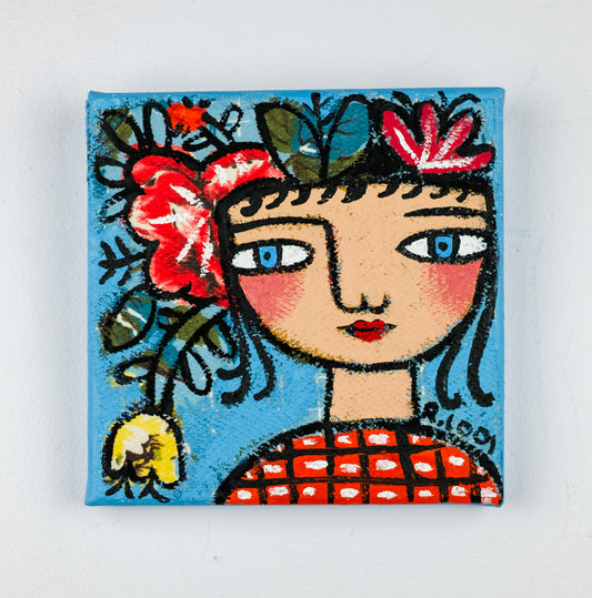 Painting on canvas, 15x15cm