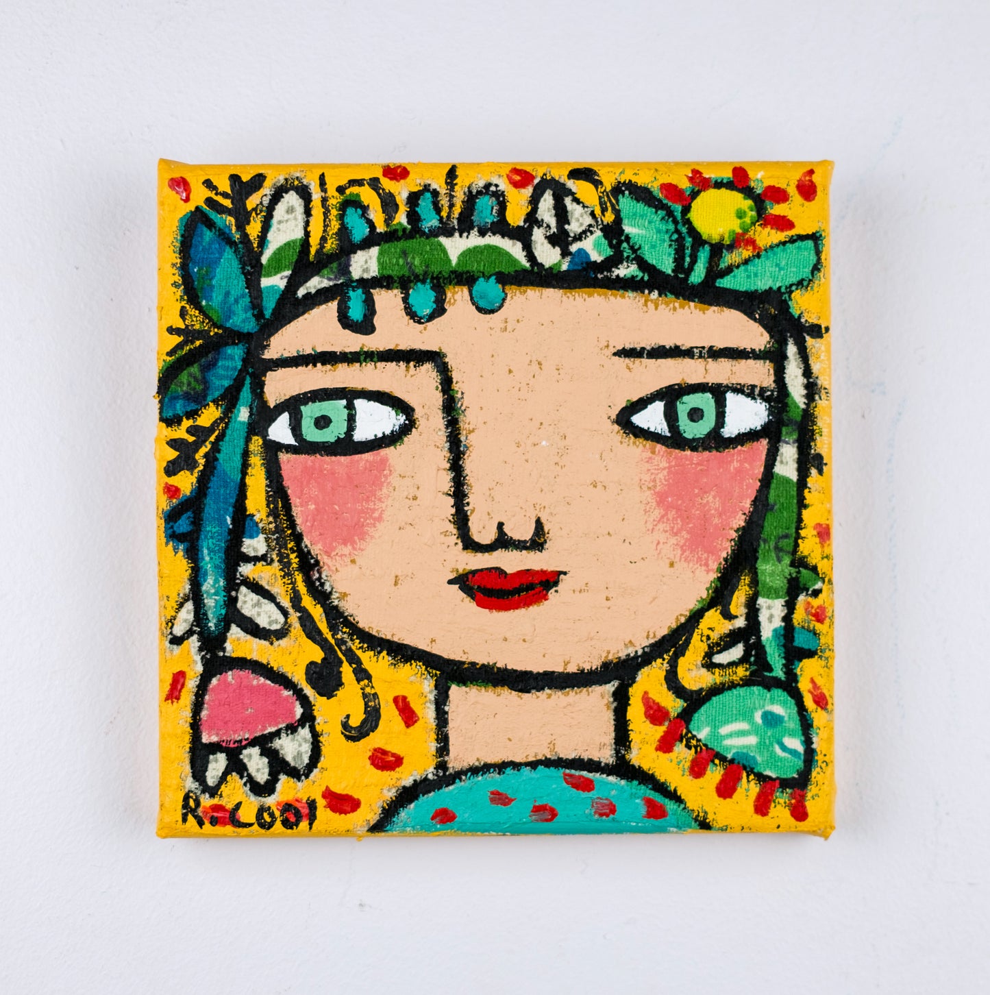 Painting on canvas, 15x15cm