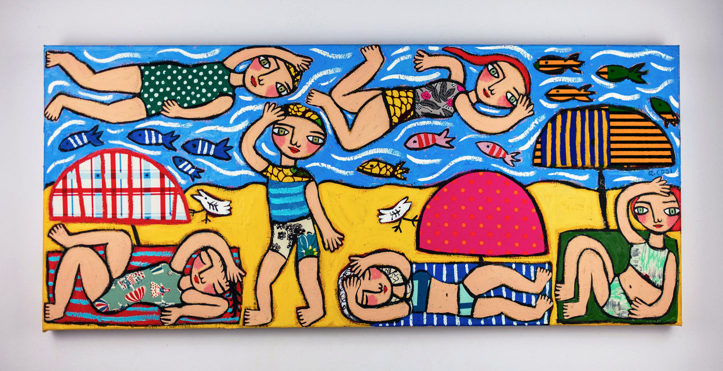 Painting on canvas, 41x91cm