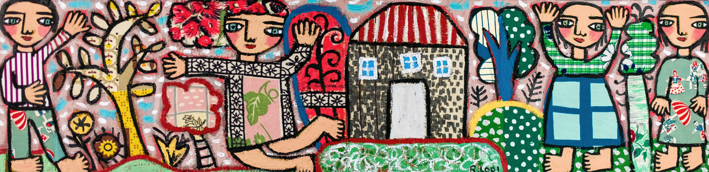 Painting on canvas, 20x80cm