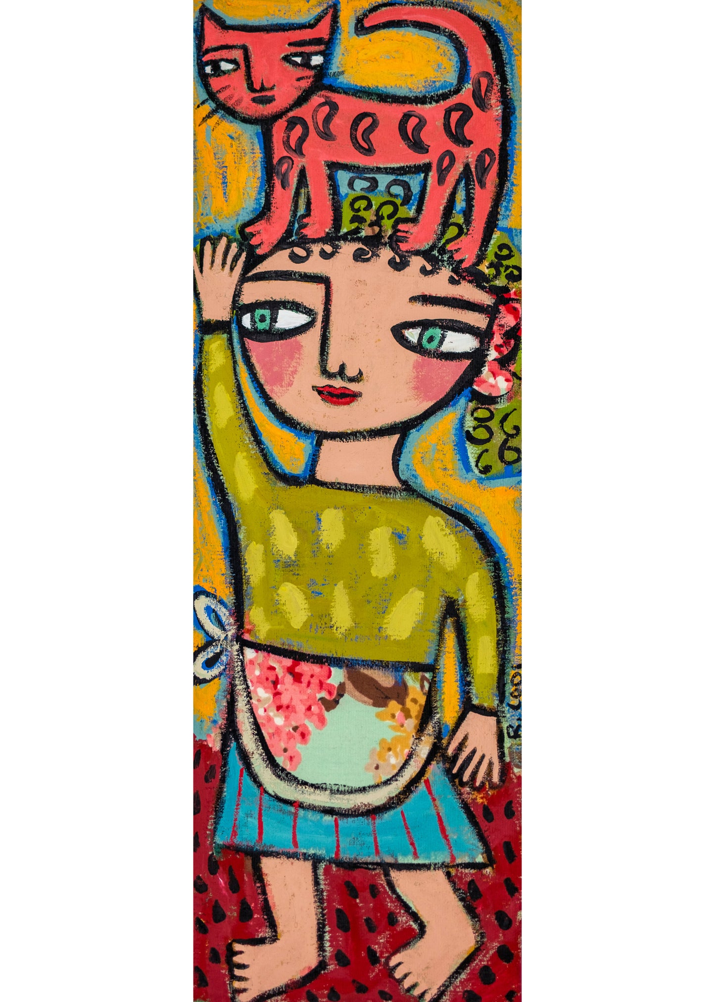 Painting on paper, 56x19cm