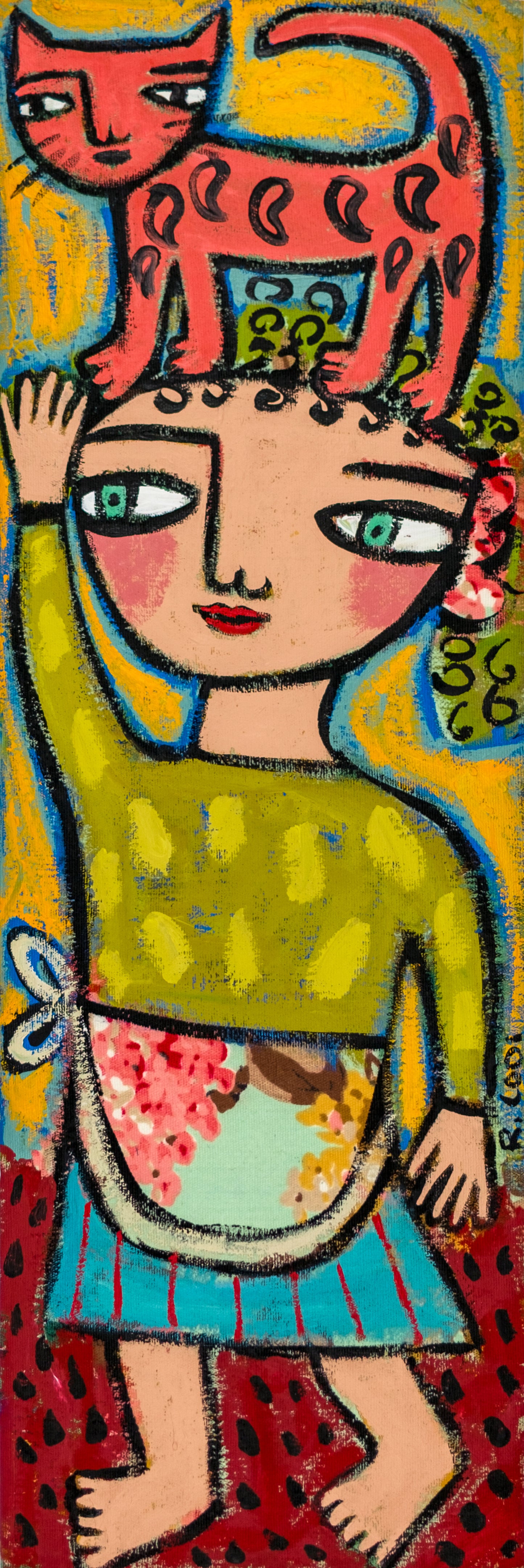 Painting on paper, 56x19cm