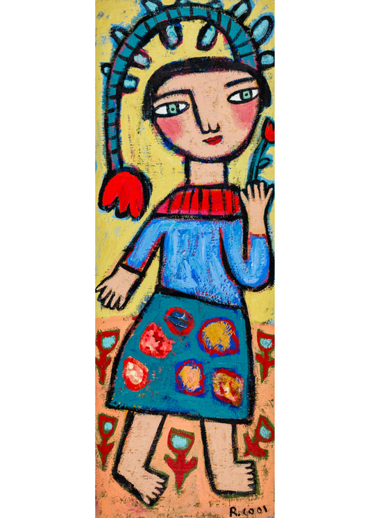 Painting on paper, 56x21cm