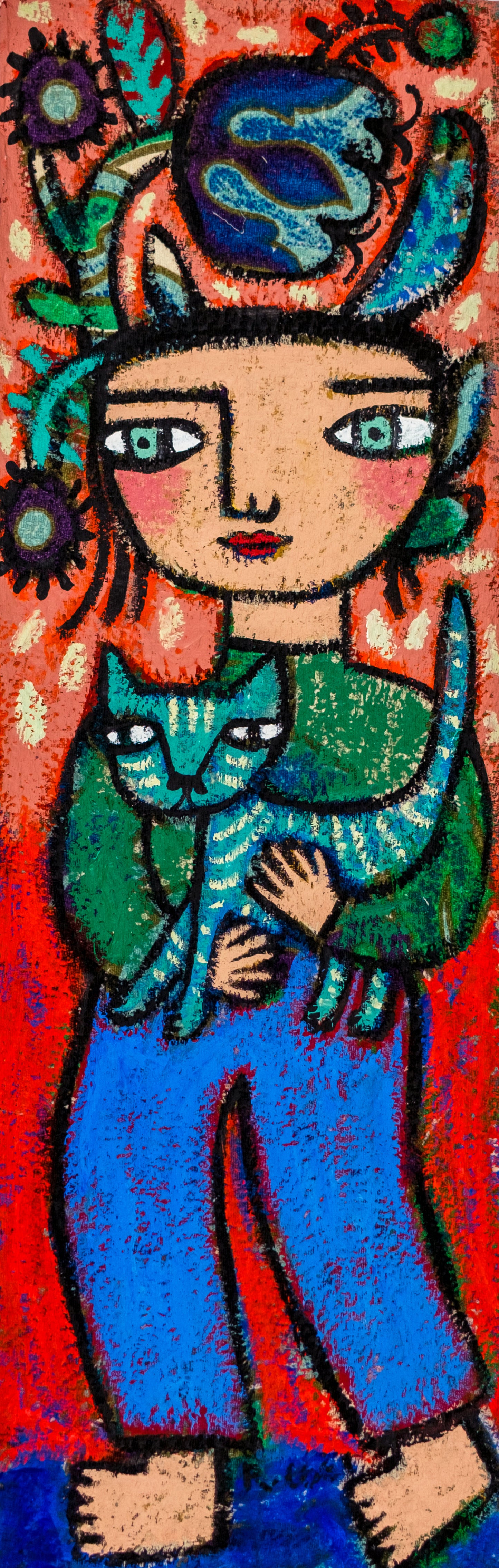 Painting on paper, 62x20cm