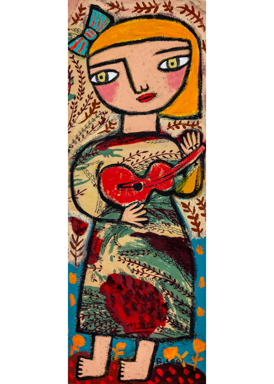 Painting on paper, 51x19cm