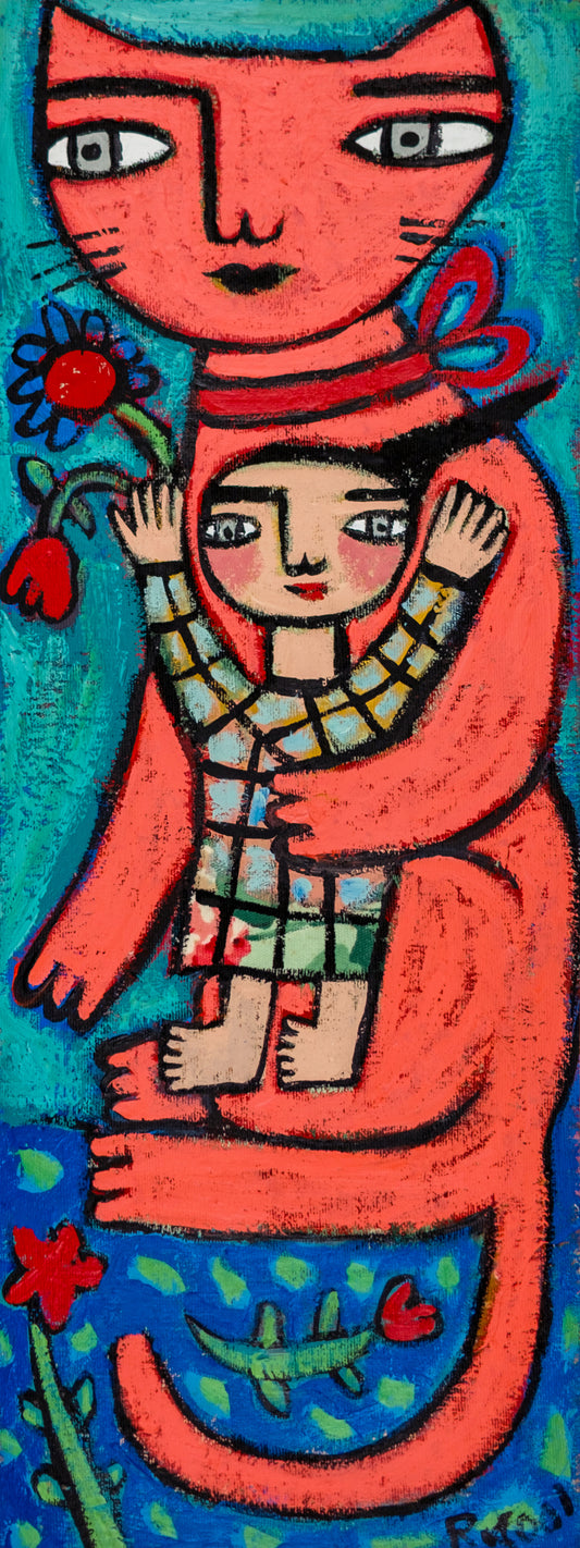 Painting on paper, 50x19cm